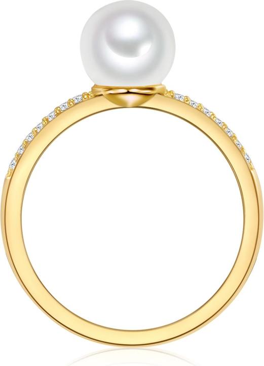 Image du produit Valero Pearls Femme argent sterling zirconium perle d'eau douce de culture or jaune - 32346 (60, Argent 925)