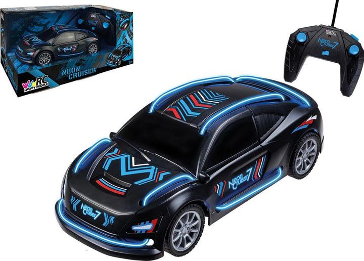 Immagine prodotto Happy People RC Neon Cruiser 40MHz 19cm, Volle Funktion, Licht exkl. 5x AA Batterien