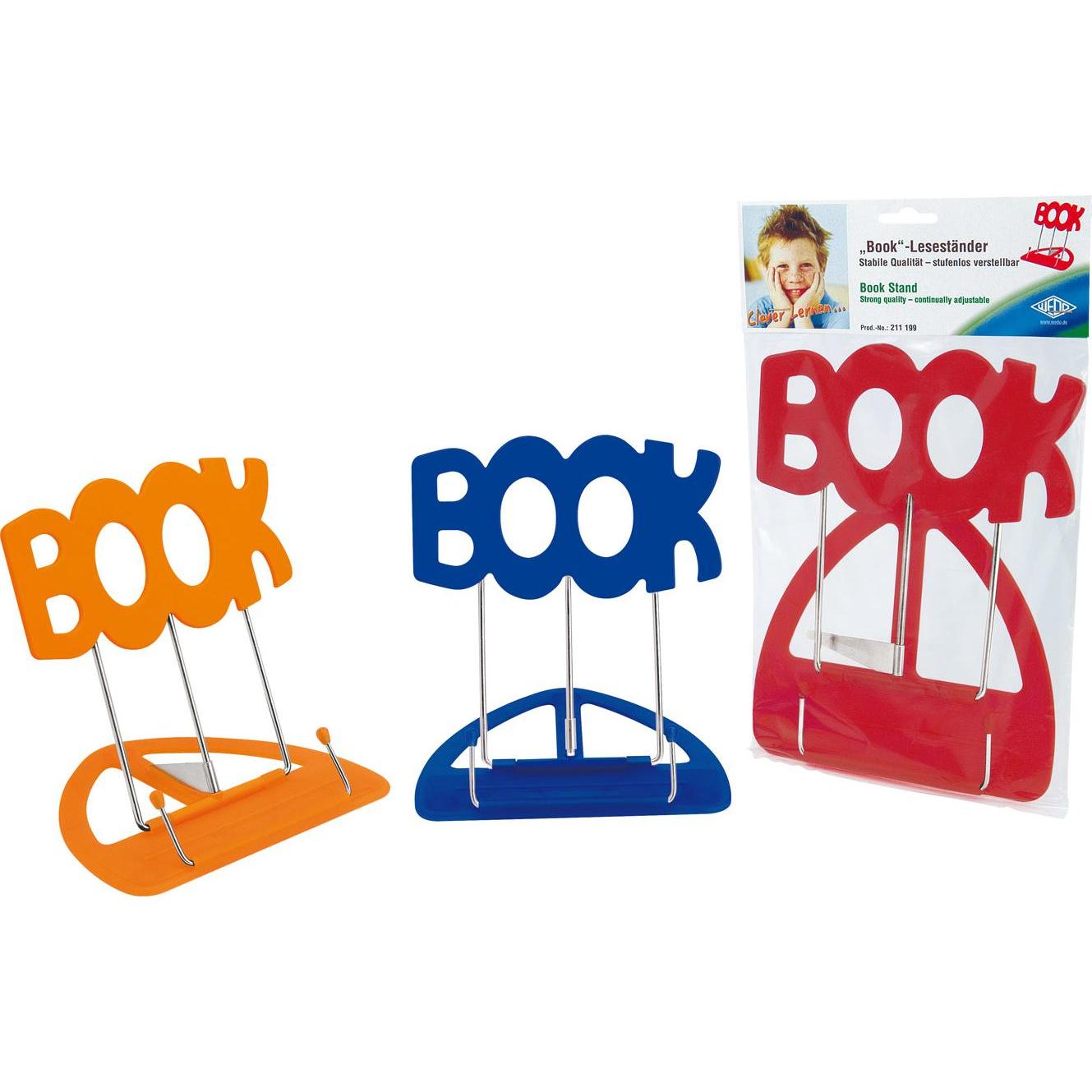 Thumbnail - Wedo, Schreibtisch Accessoire, Leseständer BOOK, mit Kunststoffunterteil vernickelte Metallbügel, Schräglage stufenlos v...