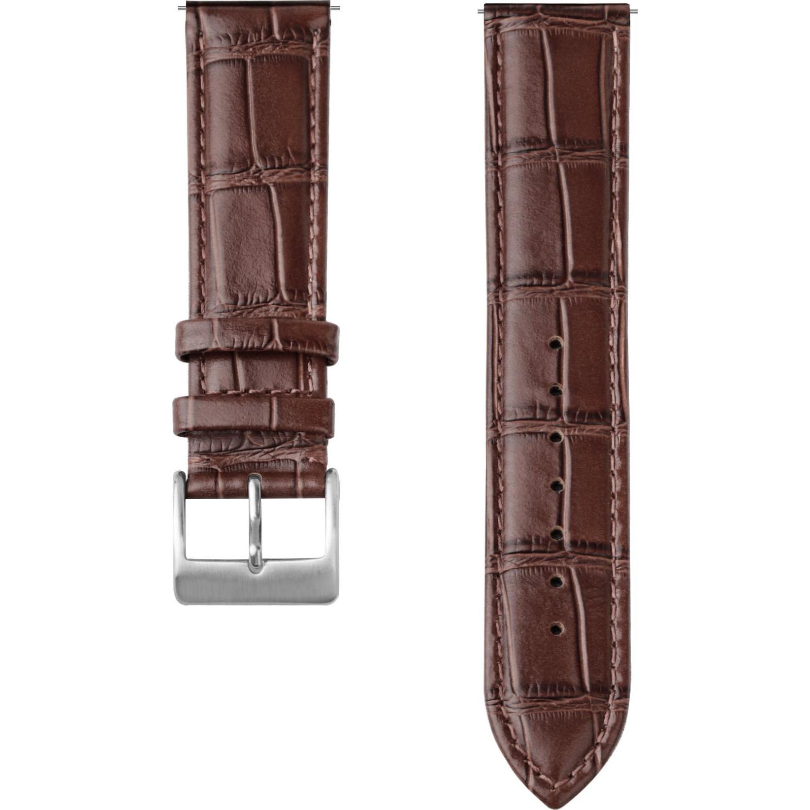 Strap-it Lederarmband (22 mm, Leder, Xiaomi Mi Watch), Uhrenarmband, Braun