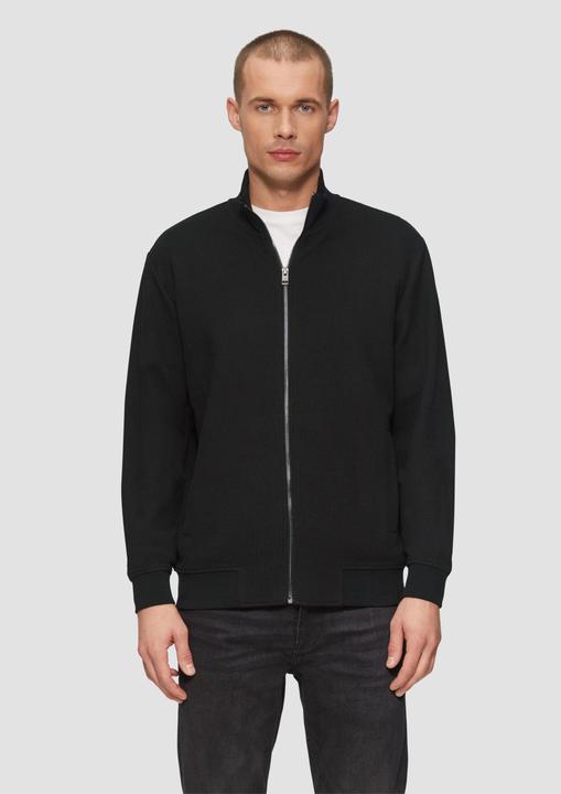 Produktbild S.Oliver Sweatshirt Jacke Sweatjacke aus Jacquard in Strick-Optik (XL)