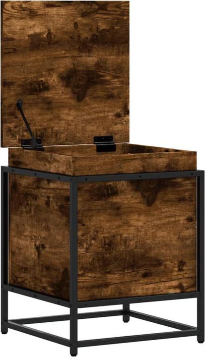 Image du produit vidaXL Coffre de rangement Couvercle Coffre à jouets Coffre à coussins Chêne fumé