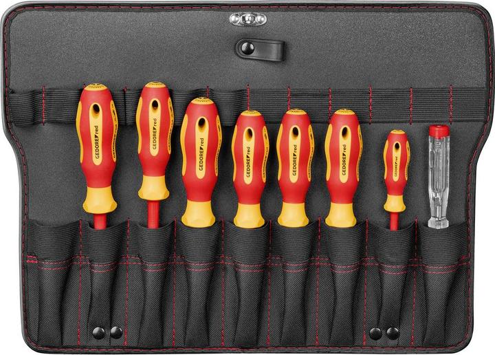Actual product image Gedore Tool case for electricians-R21652089 88-pcs. RED (88 pieces)