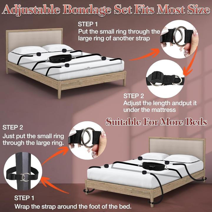 Actual product image Huoroter Bondage Bettfessel-Set