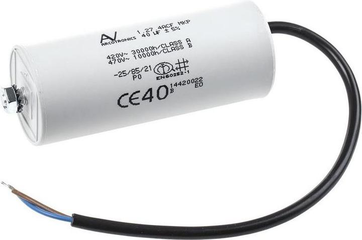 Kemet C27 Film Capacitor, ±5 %, 40 uF, Chassis, 40 uF