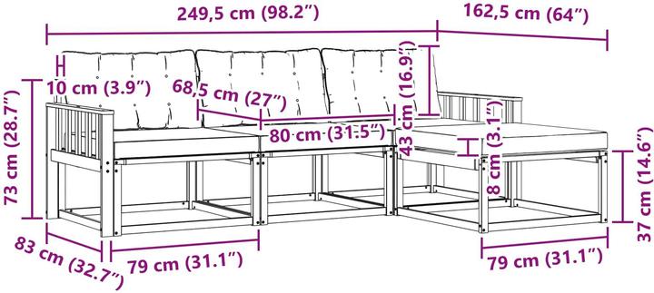 Produktbild vidaXL Outdoor-Sofa