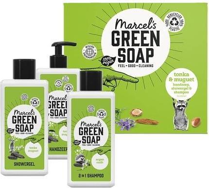 Produktbild Marcel's Grüne Seife Geschenkbox Tonka & Muguet Handseife 2-in-1 Shampoo Duschgel 250ml (250 ml)