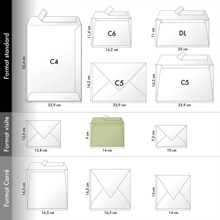 Actual product image Clairefontaine Envelopes (90 x 140 mm, 20x)