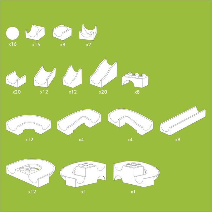 Productafbeelding Hubelino KIGA set spoorelementen 2018 156 onderdelen SCHOOL