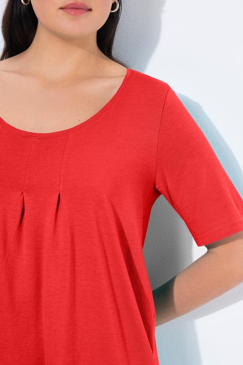 Actual product image Ulla Popken Essential Front Pleat Tee (60)