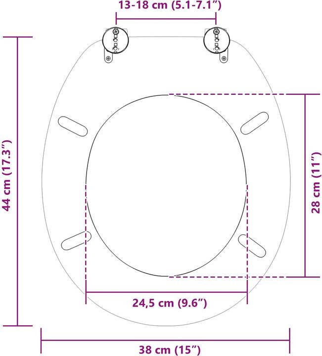 Produktbild vidaXL Toilettensitz