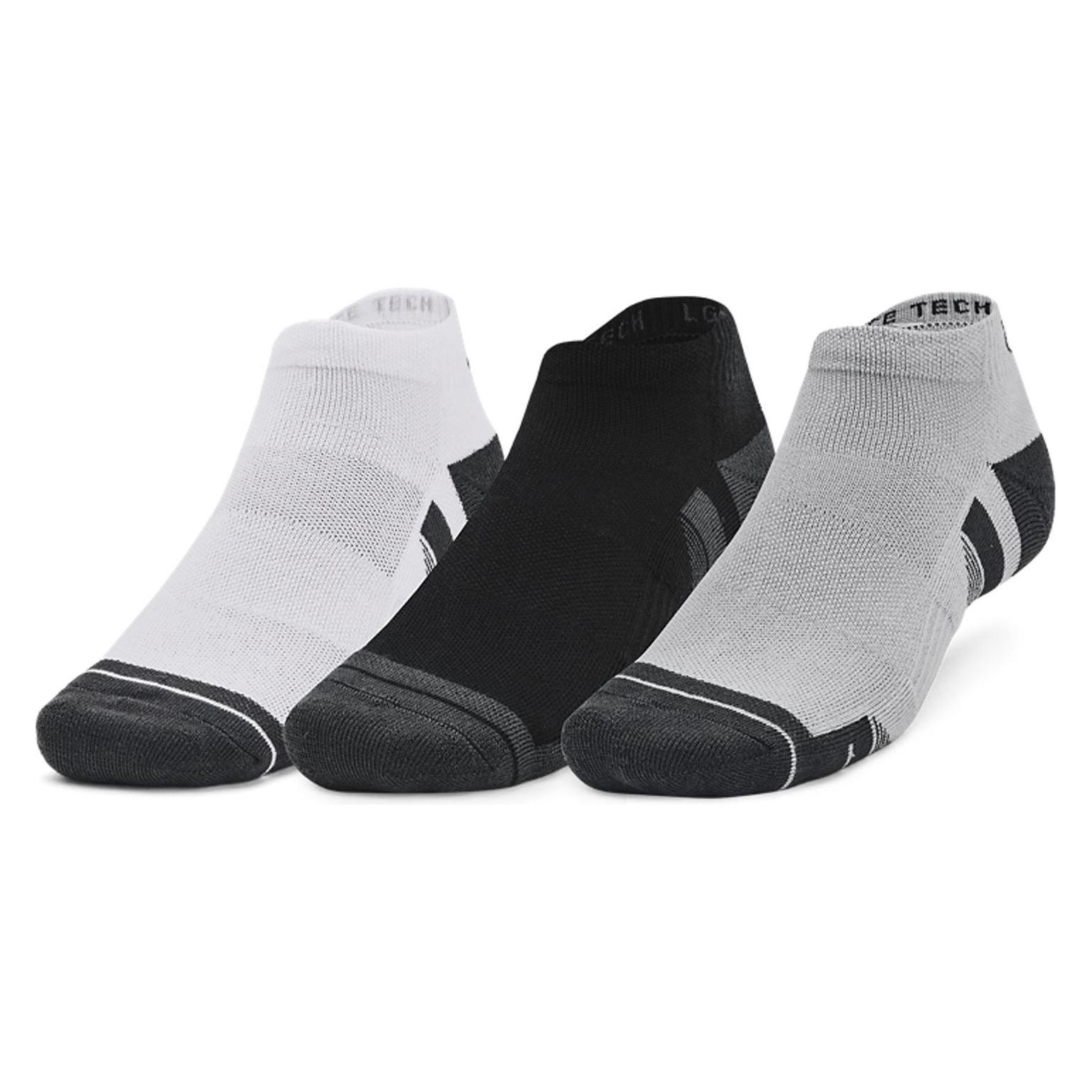 Under Armour, Herren, Sportsocken, Perf Tech 3er Pack Low Socken (M), Grau