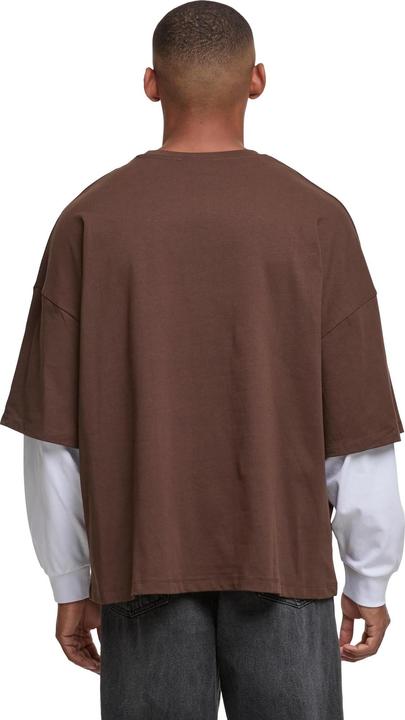 Produktbild DEF DOUBLE Longsleeves chocolatebrown/brightwhite S (S)
