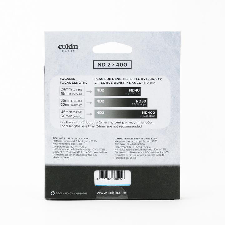 Actual product image Cokin Round NUANCES NDX 2 400 62mm (1 7 f stops) (62 mm, Neutral density filter, 62 mm)