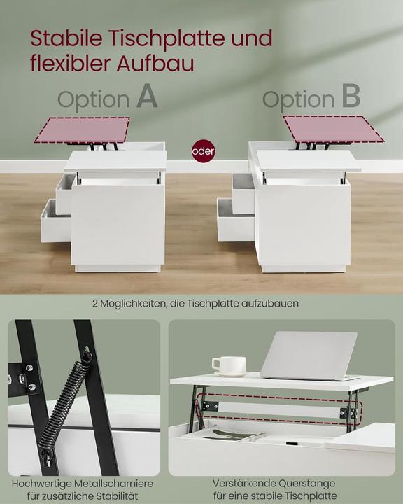 Image du produit Vasagle Table basse multifonctionnelle