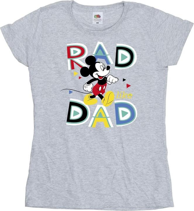 Actual product image Disney Womens/Ladies Mickey Mouse Rad Dad Cotton T-Shirt (L)