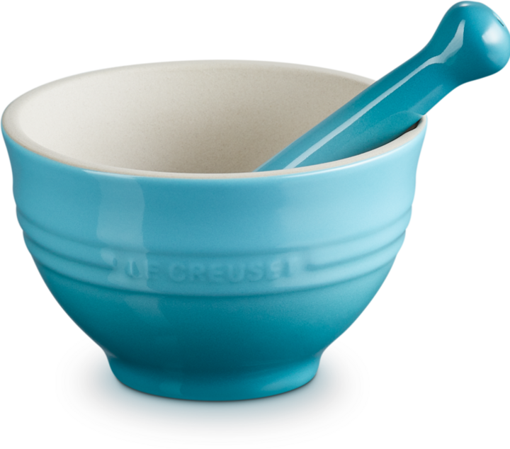 Le Creuset Mörser mit Stössel 300ml blau caribbian