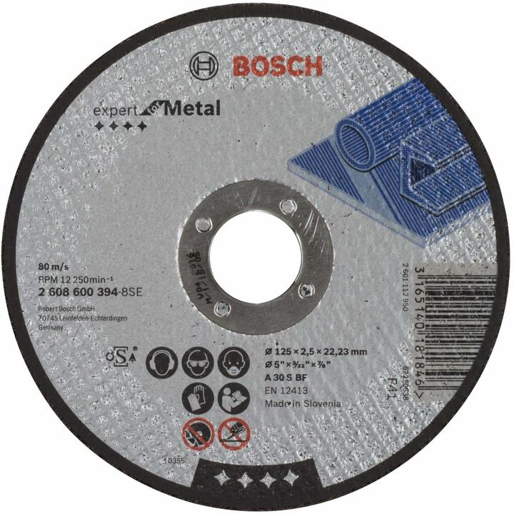Bosch Professional Zubehör PRO Metal cutting disc, 125 x 2.5 x 22.23 mm
