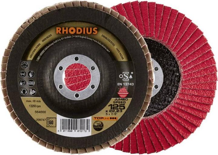 Produktbild Rhodius JUMBO SPEED Fächerscheibe 125 x 22.23 - P60 (60)