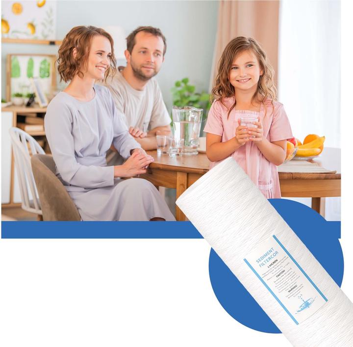 Actual product image Naturewater PPW-20A 20" Big Blue cotton thread filter water filter replacement