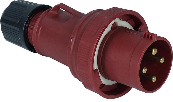 Produktbild RS PRO Leistungssteckverbinder Stecker Rot 3P+E, 380 415 V / 63A, Kabelmontage IP67