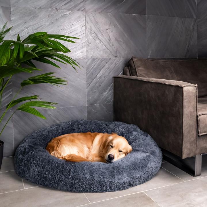 Image du produit Intirilife Lit pour animaux domestiques en gris diamètre 100 cm (Chat, Chien)