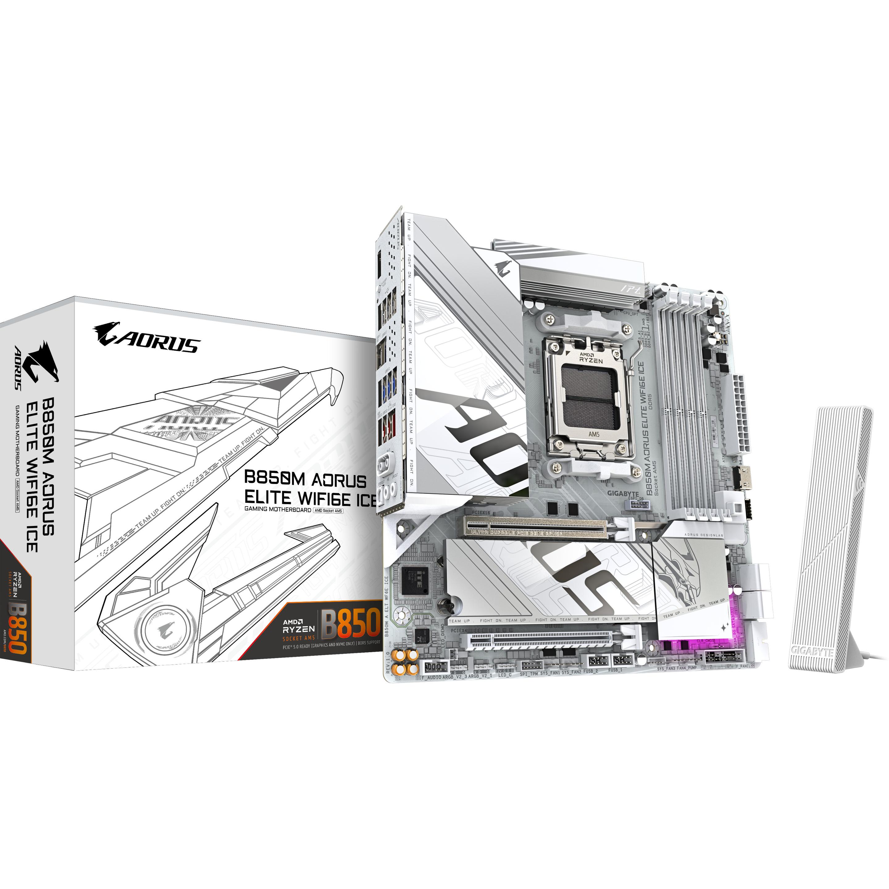 Gigabyte B850M AORUS Elite WIFI6E ICE (AM5, AMD B850, mATX), Mainboard