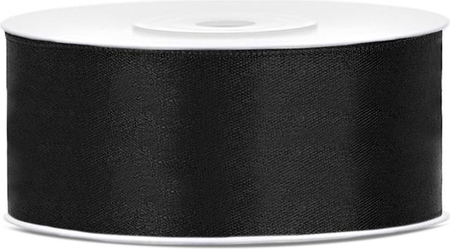 Image du produit Partydeco Ruban cadeau Satin Noir - 25 mètres / 25mm (Ruban, 1 x)