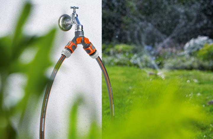 Actual product image Gardena Two-way valve (Multi-coupling, Tap adaptor, 2 way distributor, 33.30 mm)