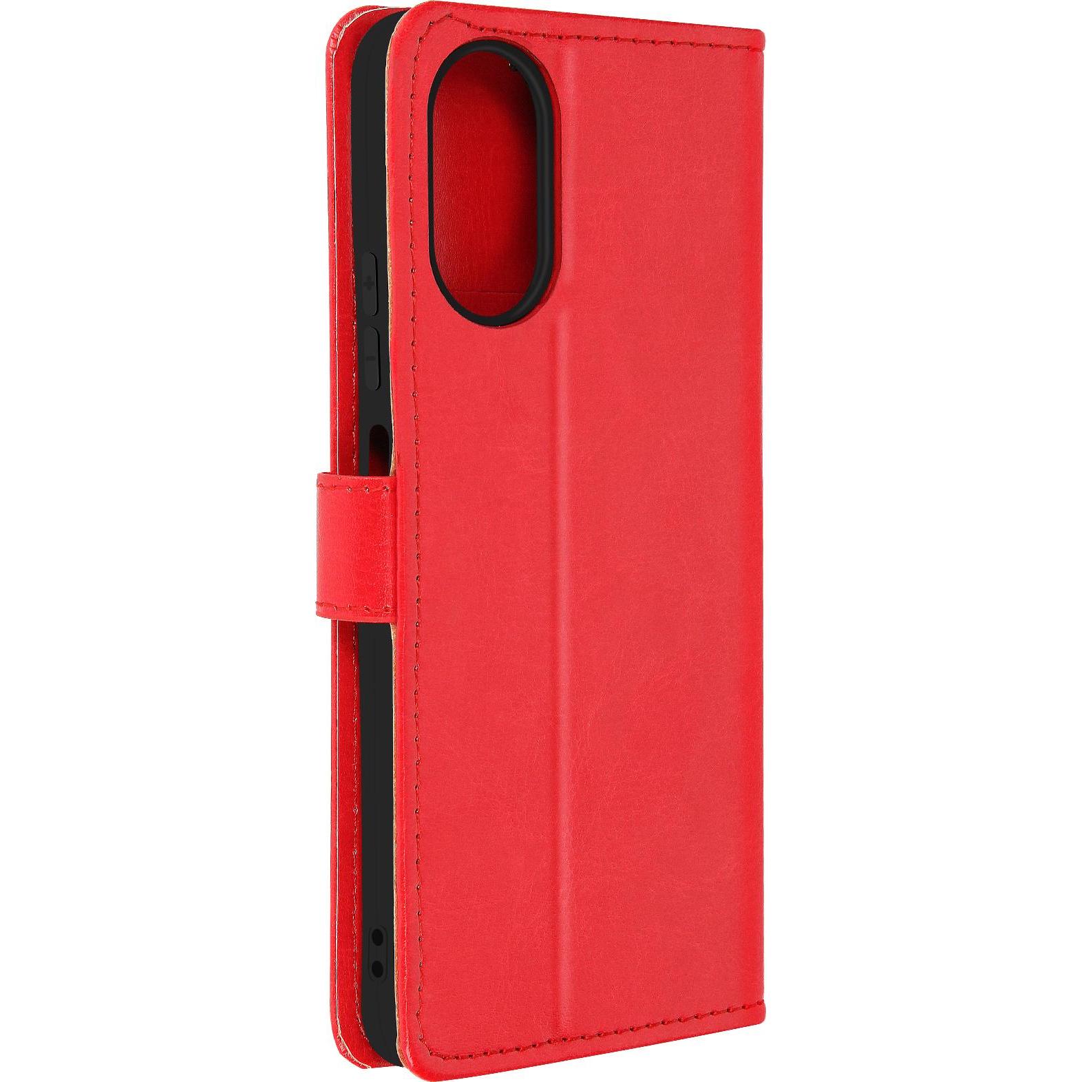 Thumbnail - Avizar Vintage Cover Series (Oppo A38), Smartphone Hülle, Rot
