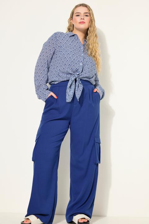 Produktbild Studio Untold Cargohose, High Waist, Wide Legs, teilelastischer Bund, Cargotaschen (52)