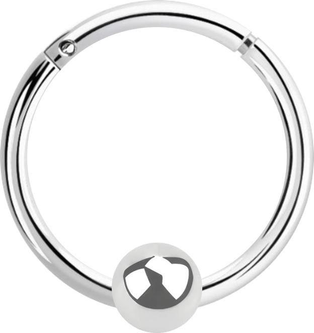 Immagine prodotto Star Piercing Anello a micro segmenti pieghevole in argento con pallina (senza ottone, Argento 925)