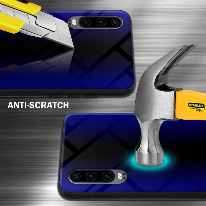 Actual product image Cadorabo TPU Striped Glass Cover (Huawei P30)