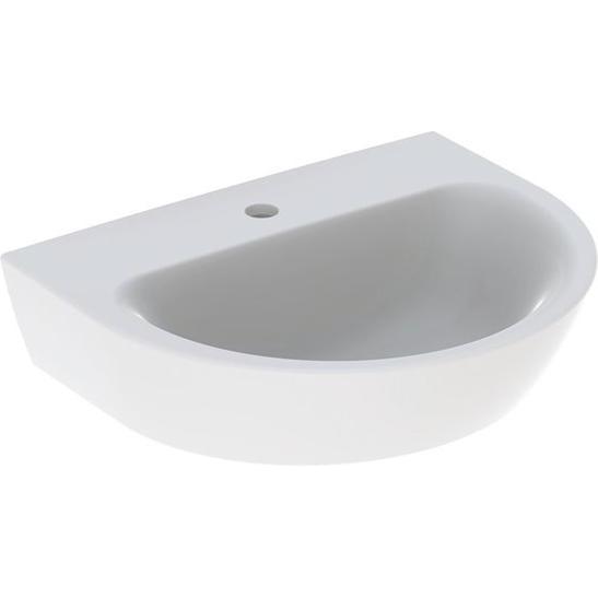 Geberit, Waschbecken, Renova Waschtisch, 1 Hahnloch, ohne Überlauf, Breite: 55cm (195 mm, 550 mm)