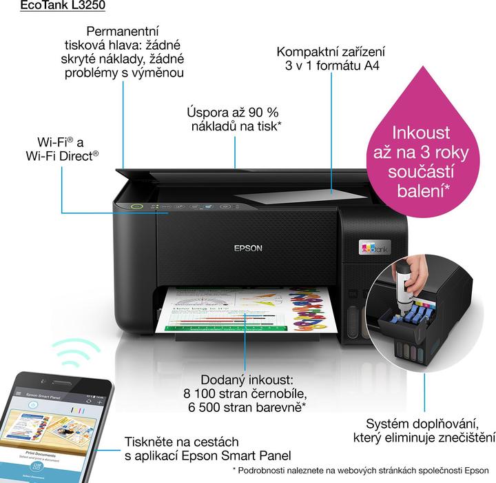 Image du produit Epson EcoTank L3250 (Encre, Couleur)