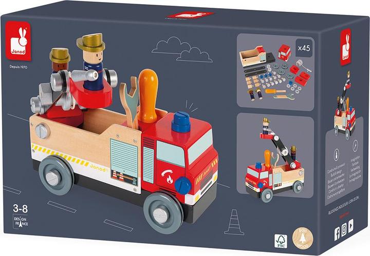 Actual product image Janod Brico'Kids Fire Truck