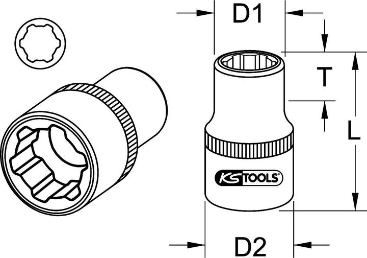 Actual product image KS Tools 913.3941 (16 mm)