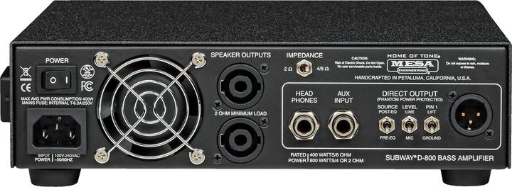 Produktbild Mesa Boogie Subway D-800 Head (Bass, 800 W)