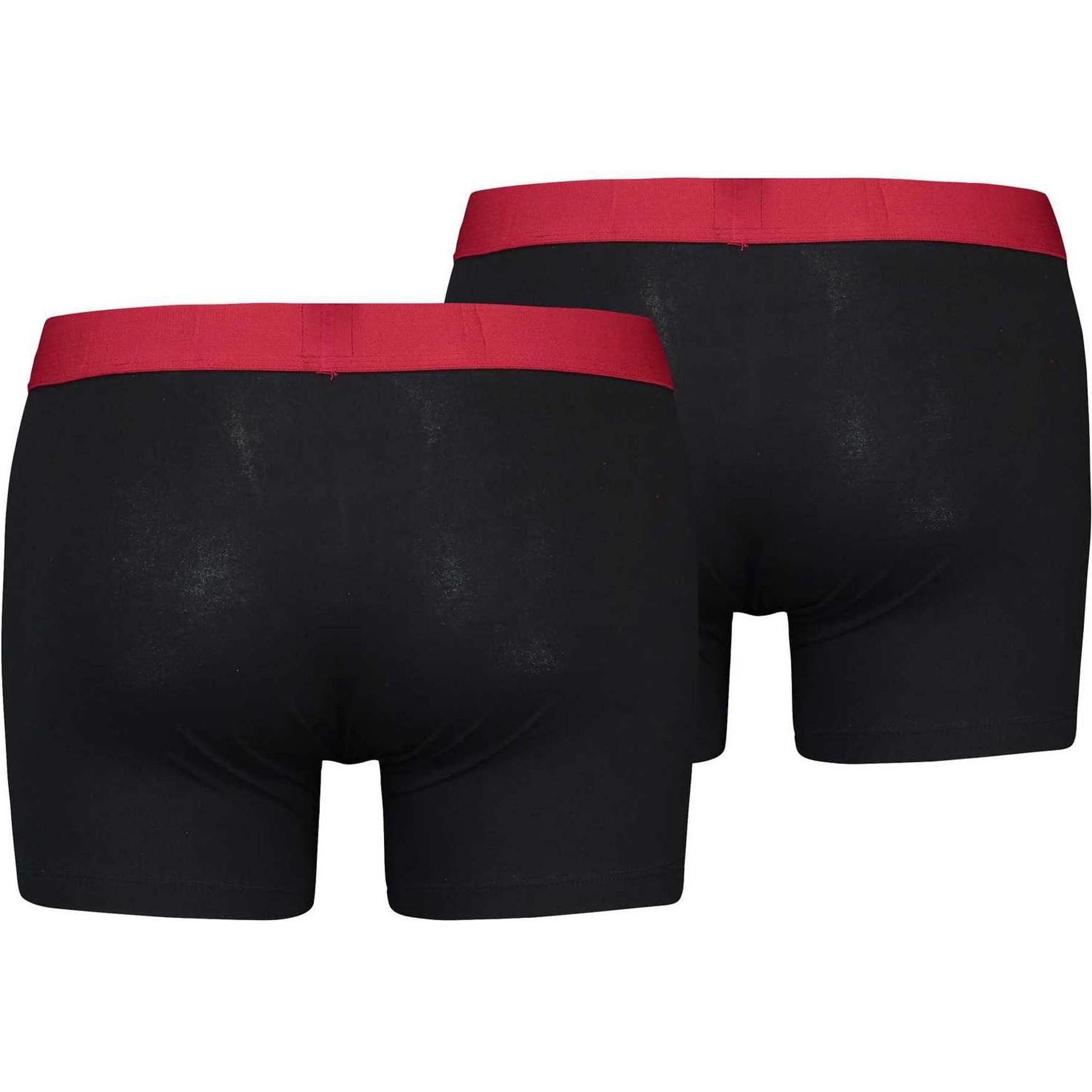 Thumbnail - Levis, Herren, Unterhosen, Basic BoxerBrief, Schwarz, (M, 2er Pack)