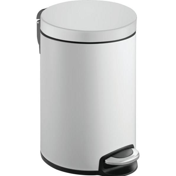 EKO - Serene pedaalemmer 8 liter - Steel Plastic - wit - Prullenbak (8713631712427), Pattumiera, Bianco