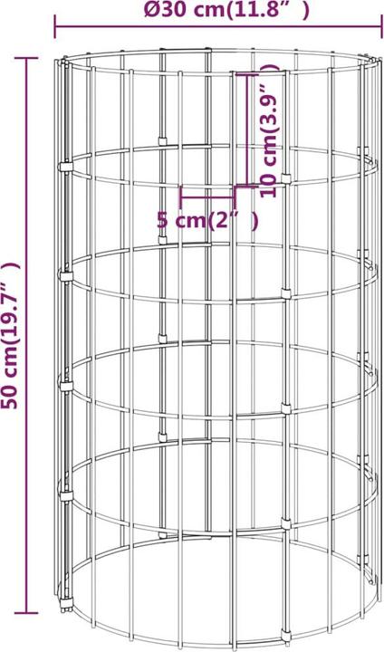 Produktbild vidaXL Gabionensäule