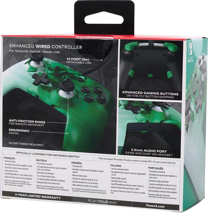 Produktbild PowerA Verbesserter kabelgebundener Controller für Nintendo Switch - Heroic Link (Switch)