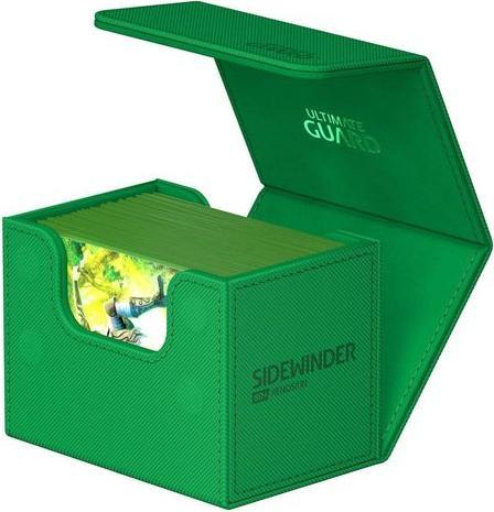 Actual product image Ultimate Guard Card Box XenoSkin Sidewinder Monocolor 80+ Green