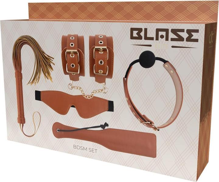 Produktbild Dreamtoys blaze elite bdsm set cognac vegan leather