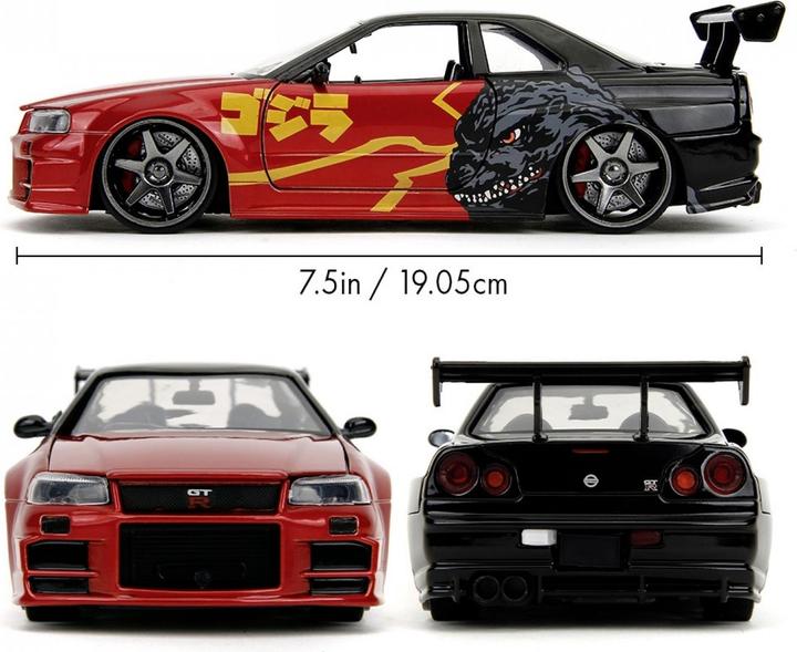 Image du produit Jada Godzilla Nissan GTR 1:24