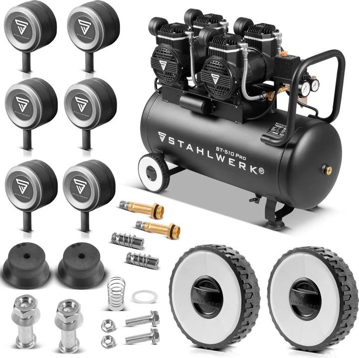Immagine prodotto Stahlwerk Compressore ST-510 Pro 10 bar 4,3 hp 3,2 kW 420 l/min 50 l serbatoio senza olio (10 bar, 50 l)