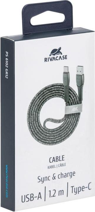 Produktbild Rivacase CABLE USB-C TO USB2.0 /GREY PS6102 GR12 (1.20 m, USB 2.0)
