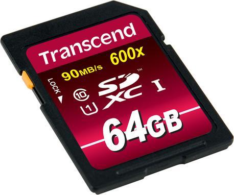 Produktbild Transcend SDXC Ultimate 600x (64 GB, SDXC, U1, UHS-I)