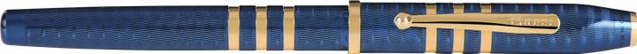 Actual product image Cross Century II fountain pen blue lacquer with finely engraved pattern 175th anniversary 23 carat gold pl (23 carat gold-plated, Gold plated)