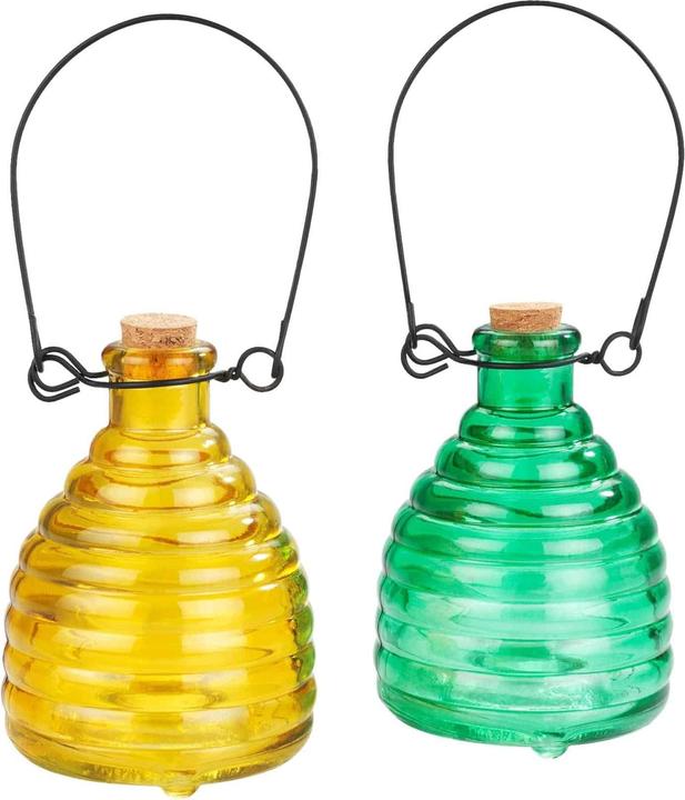 Wenko Piège à guêpes en verre, coloré, 2 pièces